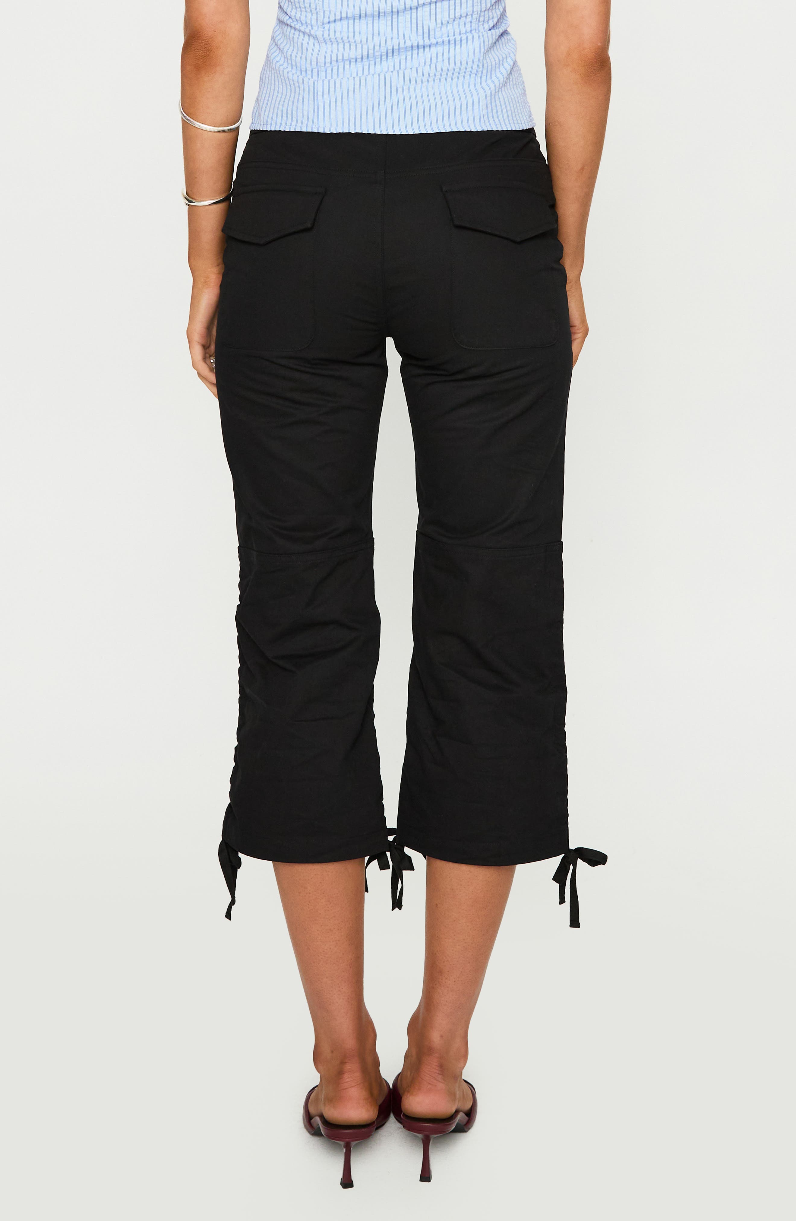Princess Polly Hot Rod Drawstring Cuff Capri Pants (Women) | Nordstrom