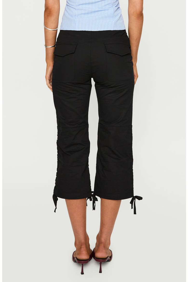 Hot Rod Drawstring Cuff Capri Pants, Alternate, color, BLACK