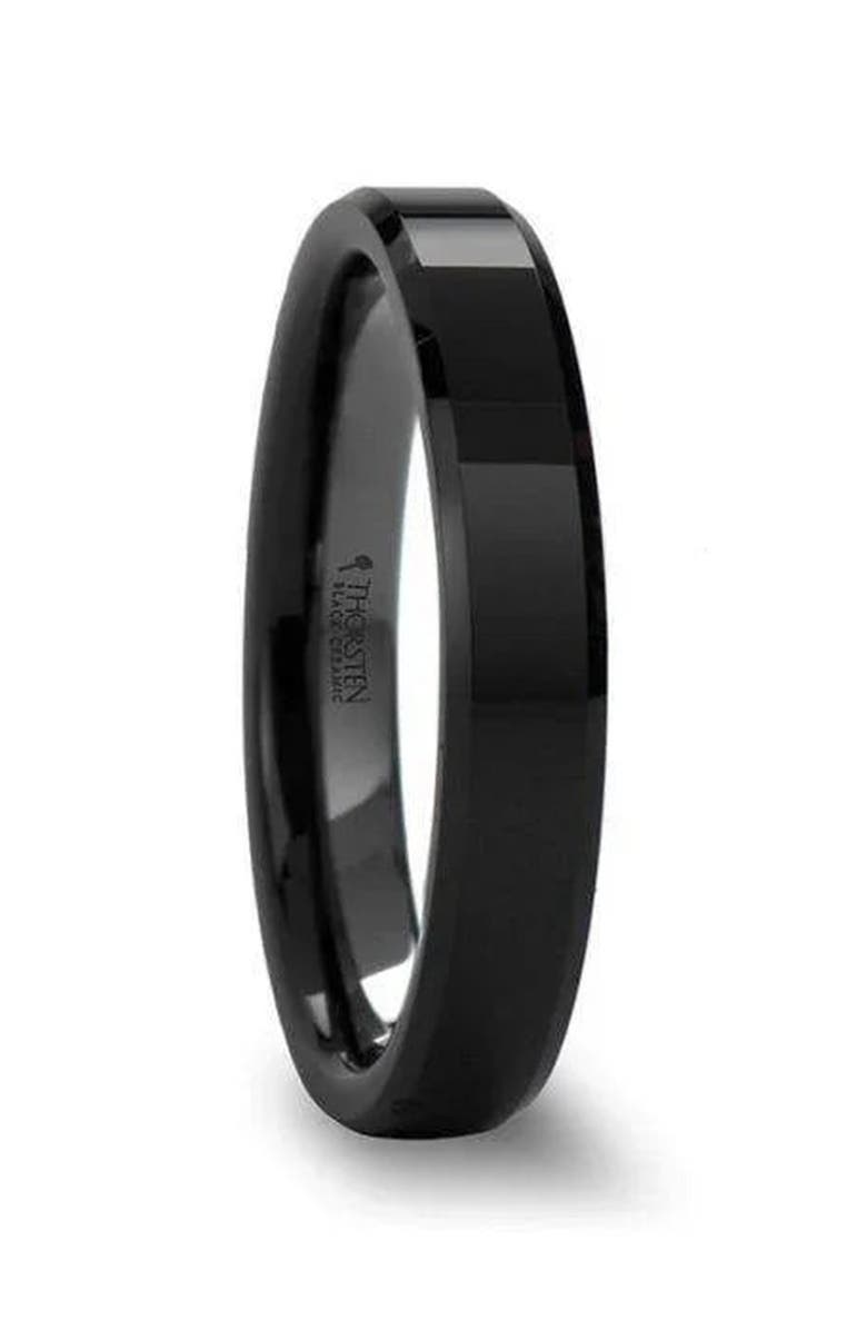 Larson Jewelers Citar Polished Finish Ceramic Ring, Main, color, 4Mm