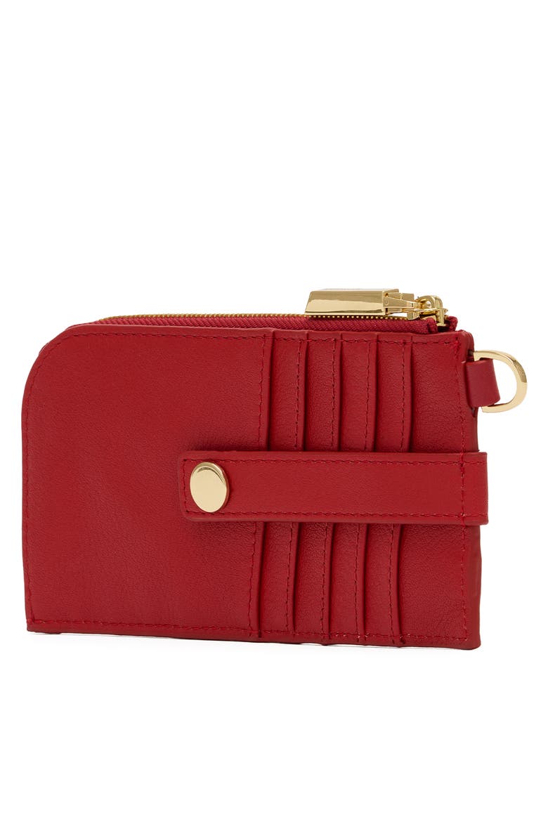 210 East Leather Continental Wallet, Alternate, color, CHILI RED/ GOLD