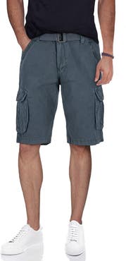 XRAY Belted Cotton Twill Cargo Shorts
