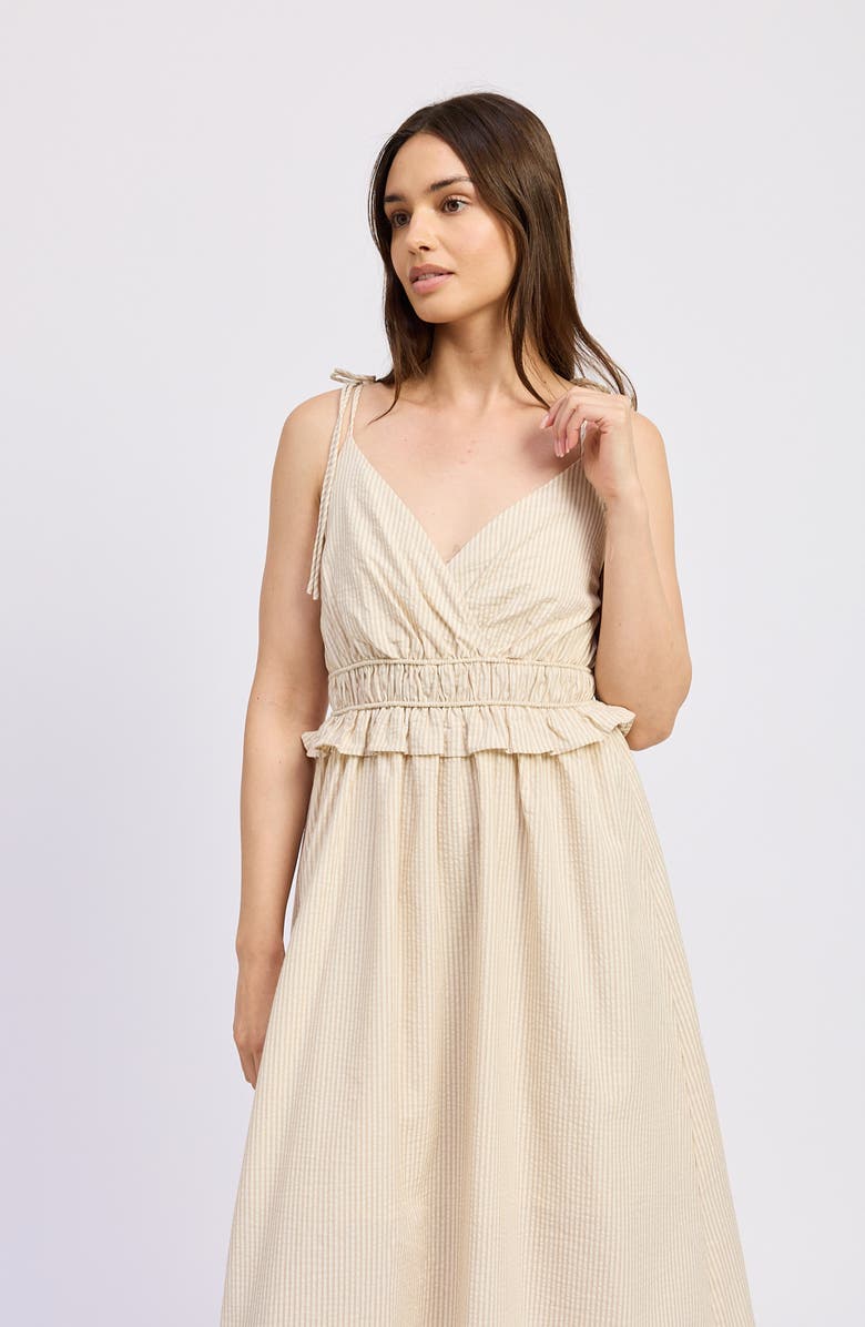 En Saison Tie Strap Empire Waist Cotton Sundress, Alternate, color,