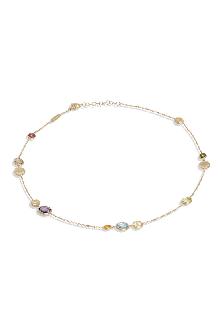 Jaipur Collection Semiprecious Stone Necklace, Main, color, YELLOW GOLD