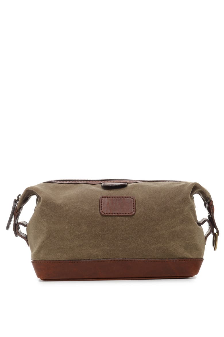Ryder Waxed Canvas Dopp Kit, Main, color, Olive