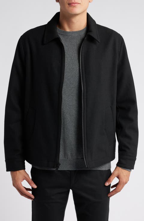 Men'S Business Casual Jacket Winter Fashion Black Thermal