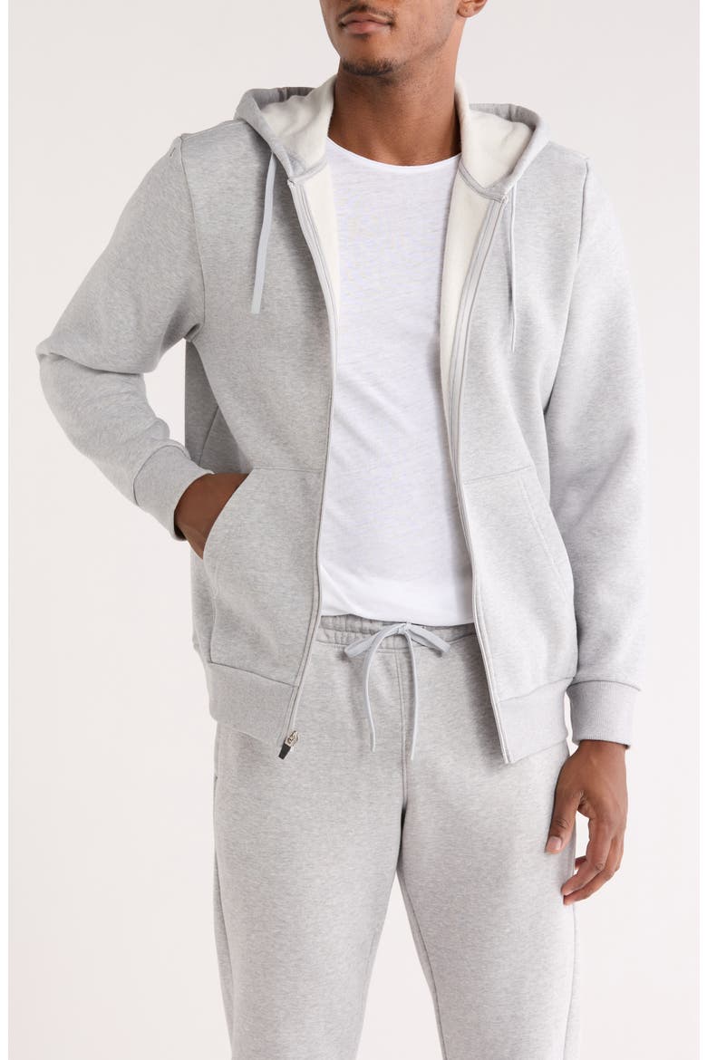 Freeform Fleece Zip Hoodie, Main, color, GREY SILK LIGHT HEATHER