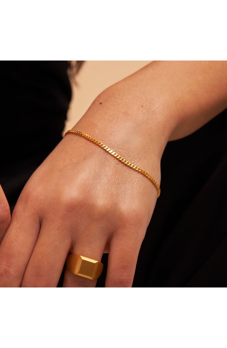 7879 Diamond Cut Curb Chain Bracelet, Alternate, color, Gold