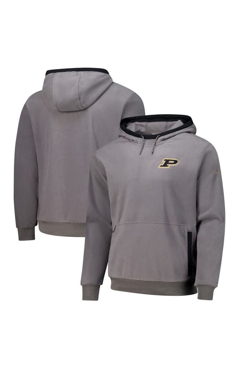 Columbia Men's Columbia Gray Purdue Boilermakers Flanker Fleece Pullover Hoodie, Alternate, color, Gray