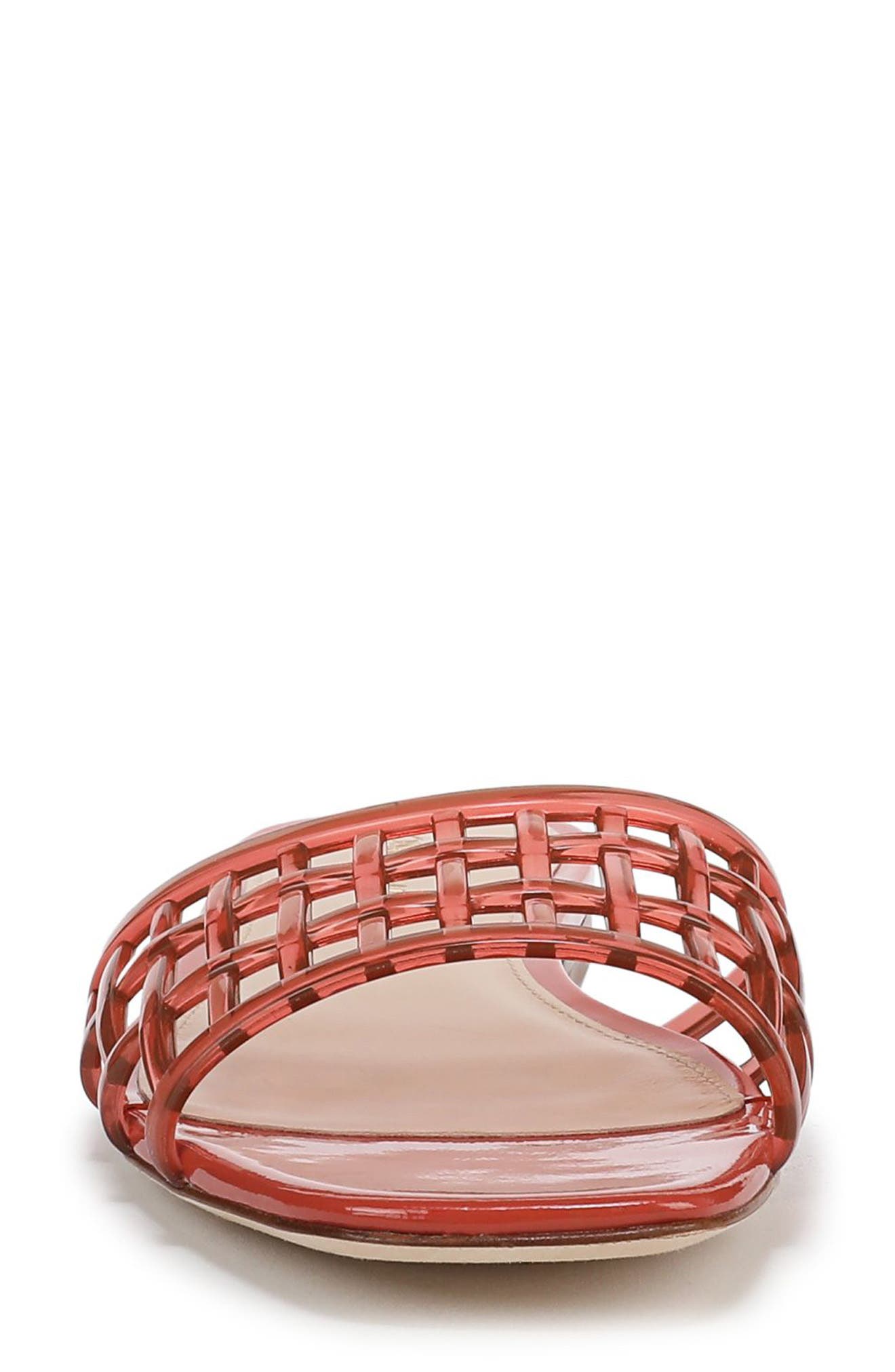 Veronica Beard Maris Jelly Slide Sandal, Alternate, color, Persimmon
