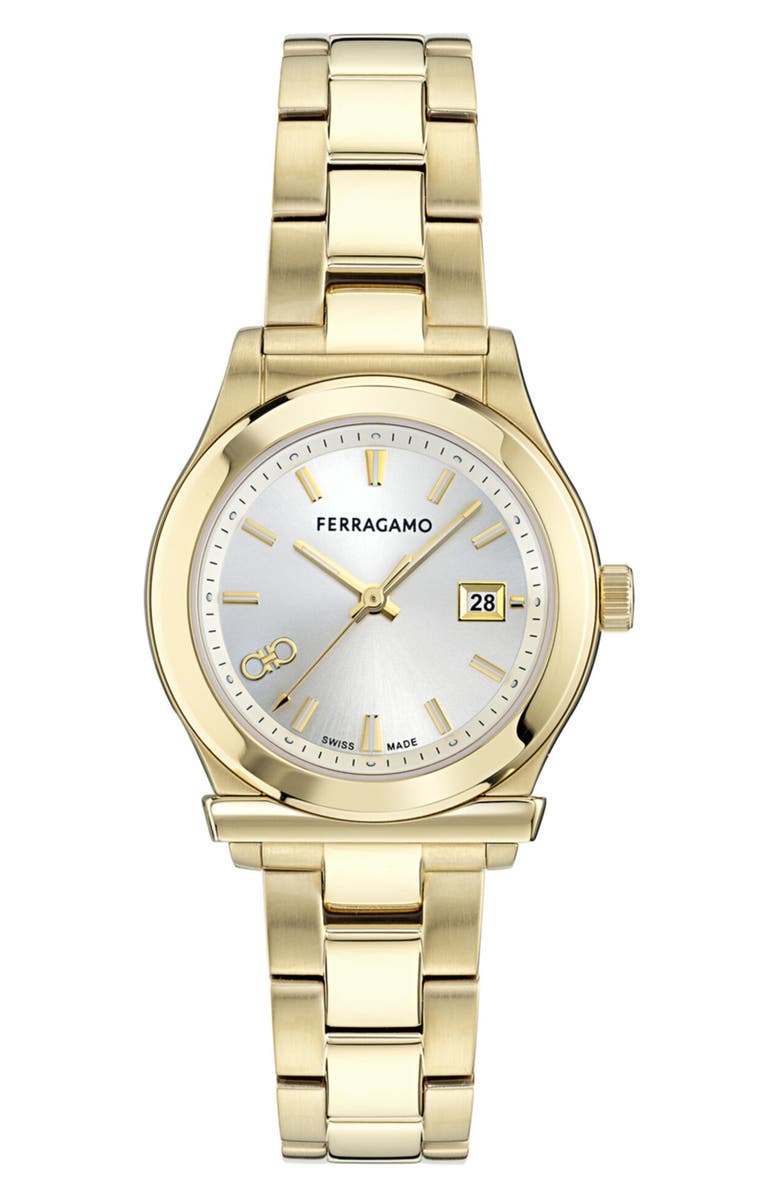 FERRAGAMO 1927 Goldtone Bracelet Watch, 33mm, Main, color, Ip Yellow Gold