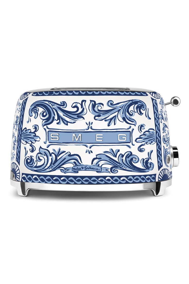 x Dolce & Gabbana Blu Mediterraneo '50s Retro Style Two-Slice Toaster, Main, color, BLU MEDITERRANEO