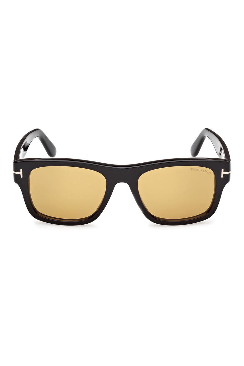 Smith-02 55mm Rectangular Sunglasses, Alternate, color, SHINY BLACK / VICUNA LENS