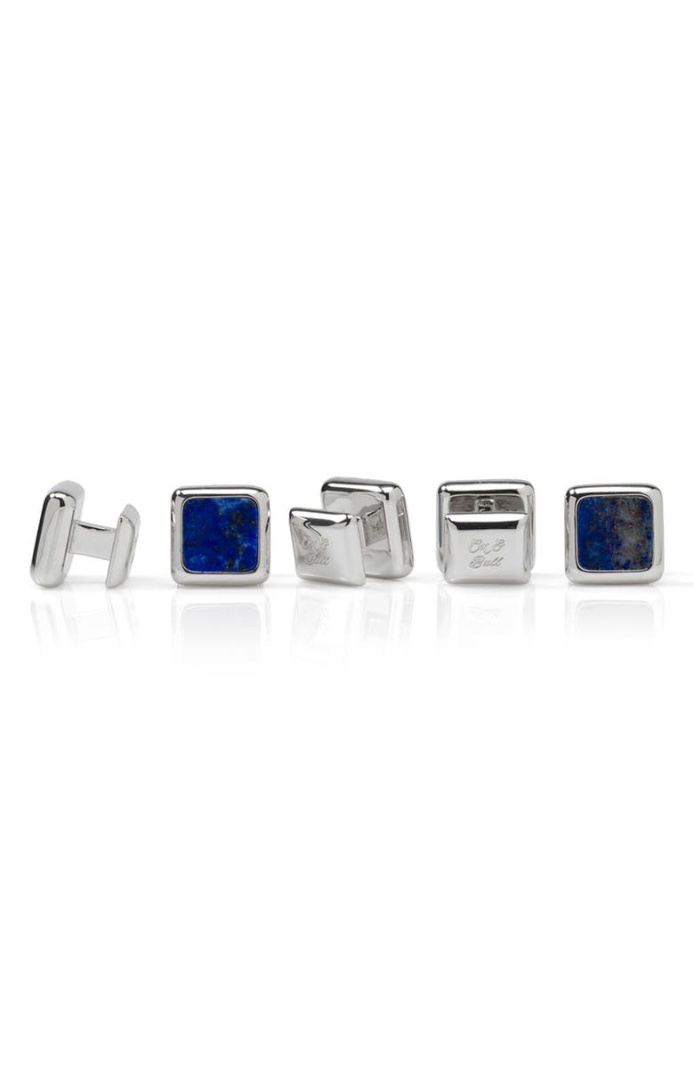 Cufflinks, Inc. Men's JFK Sterling Silver & Lapis Cuff Links, Alternate, color, Blue