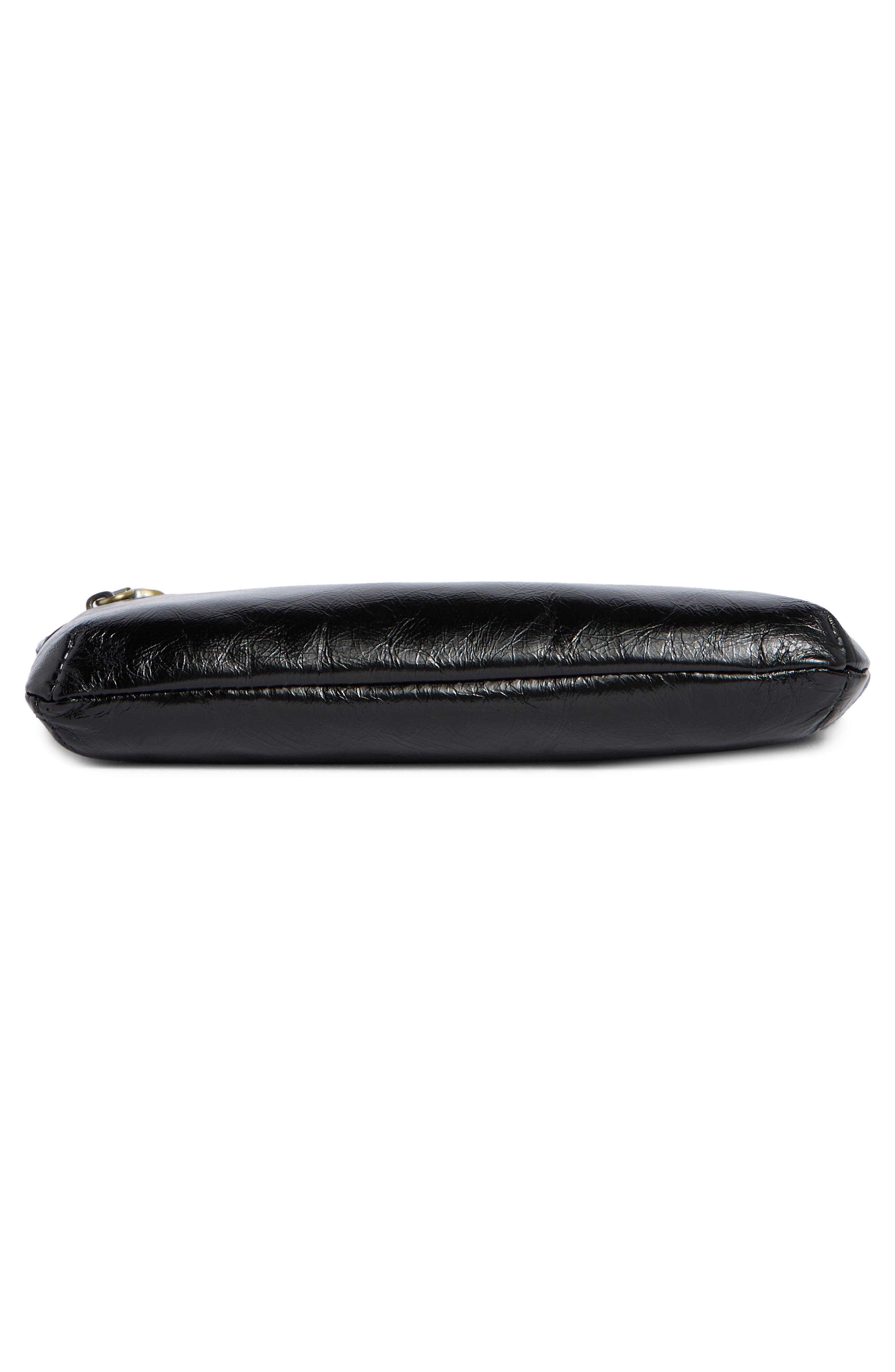 Cara Leather Crossbody Bag, Alternate, color, BLACK