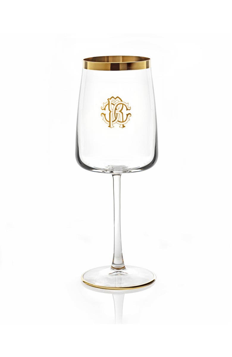 CAVALLI Classic Wine Goblet, Main, color, Gold