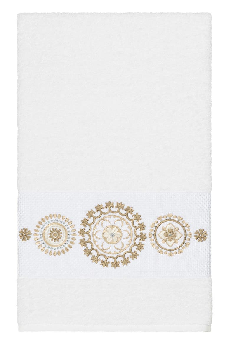 Isabelle 3-Piece Embellished Towel Set - White, Alternate, color, WHITE