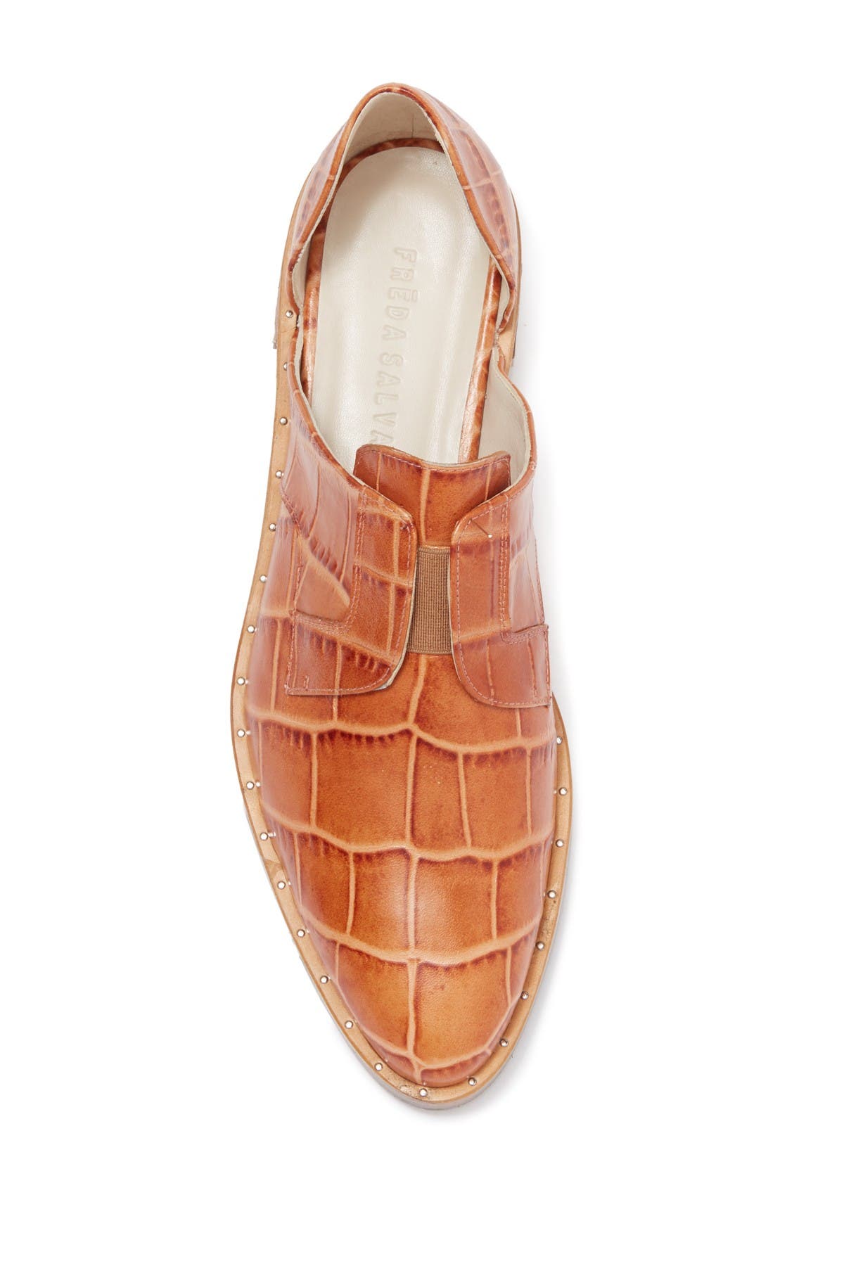 Wear d'Orsay Laceless Derby, Alternate, color, ALMOND EMBOSSED CROC