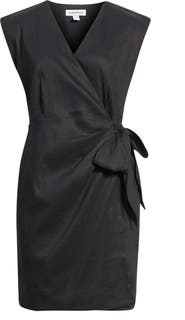 Nordstrom Linen Blend Wrap Dress