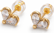 Ivy & Pearl Co. The Fairfax Heart Studs