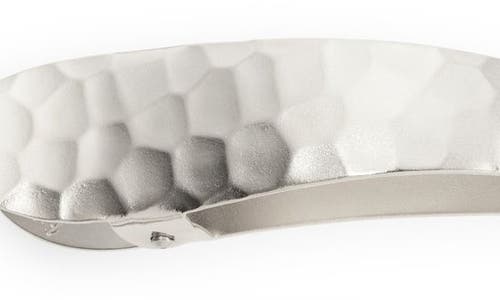 Ficcare Maximas Ice Hammered Hair Clip In Silver Hammered