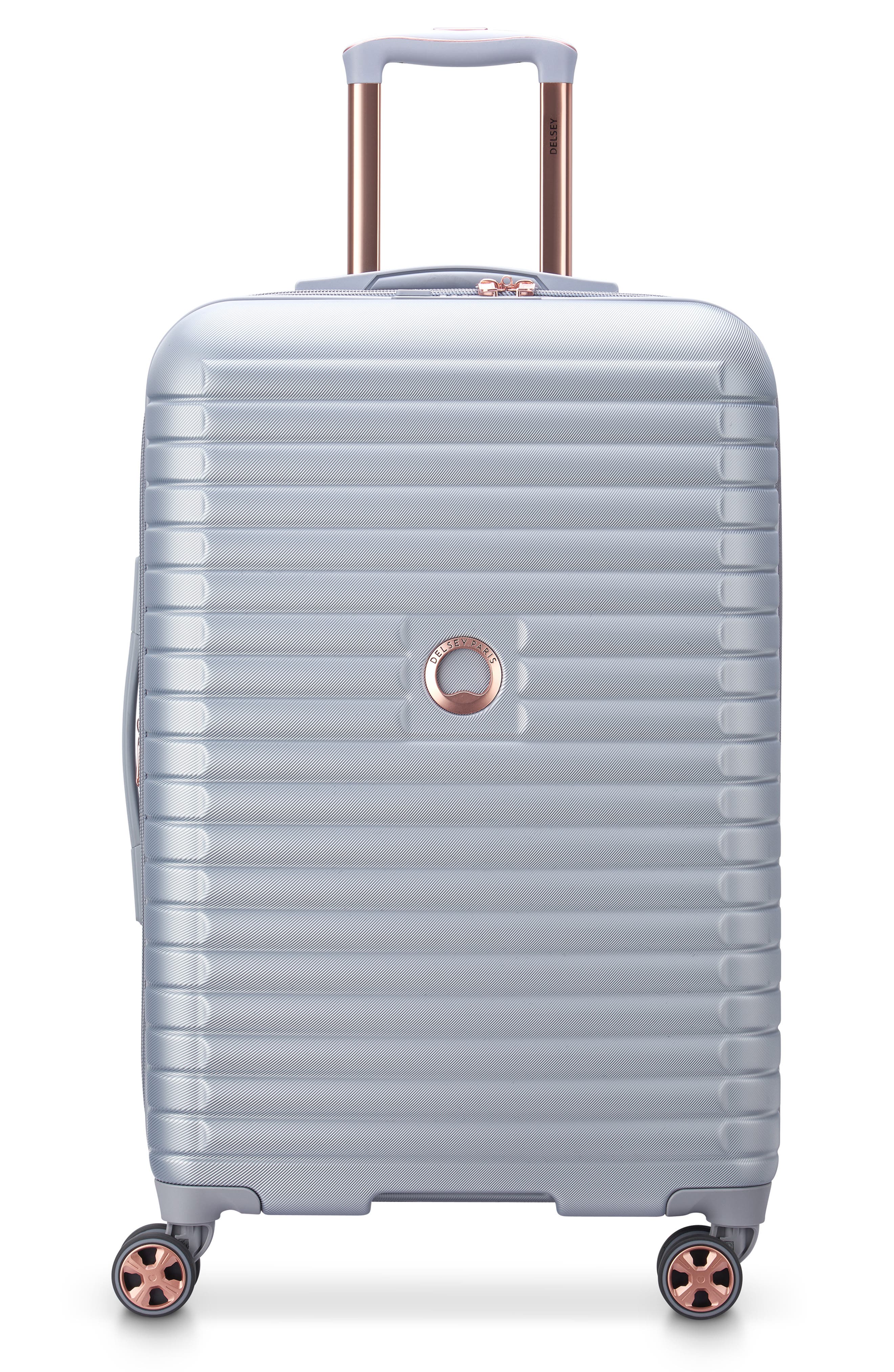 DELSEY Cruise 3.0 24-Inch Hardside Spinner Luggage, Main, color, Platinum