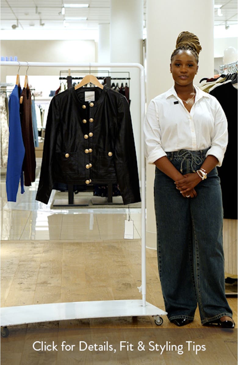 Genuine Leather Collarless Lady Jacket, sales video thumbnail