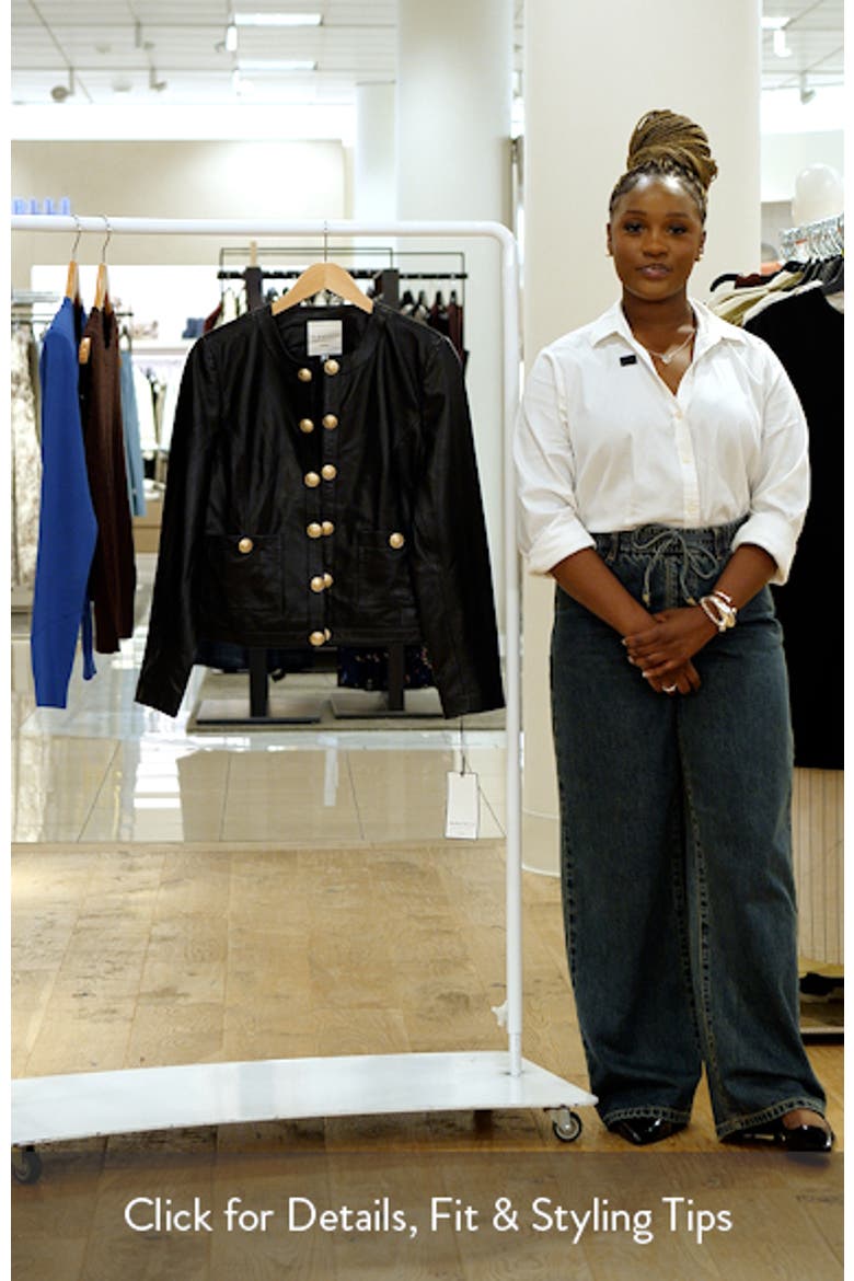 Genuine Leather Collarless Lady Jacket video