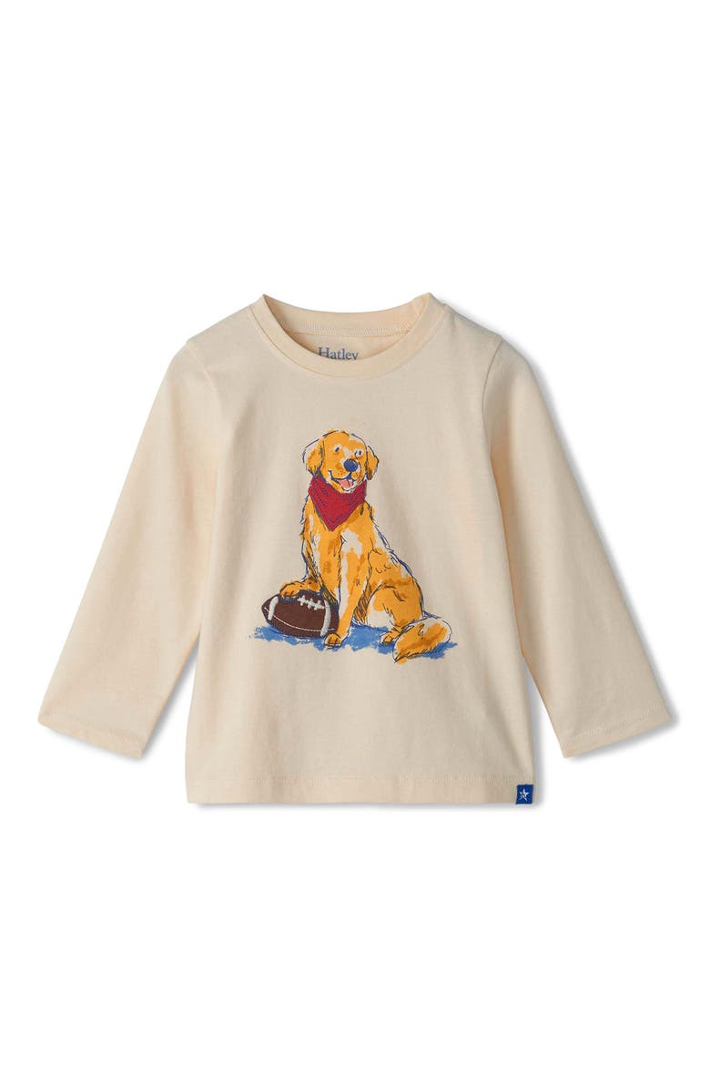 Golden Lab Cotton Crewneck T-Shirt, Main, color, NATURAL