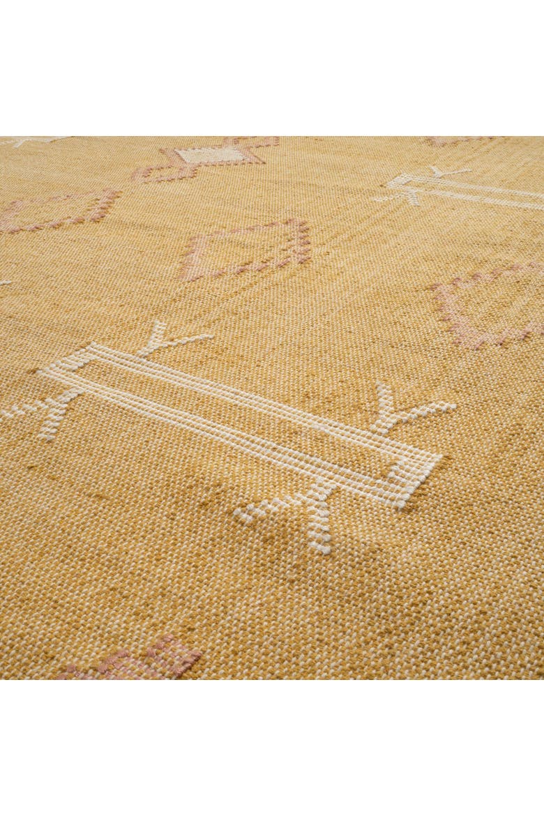Cotton Motif Rug, Alternate, color, Mustard