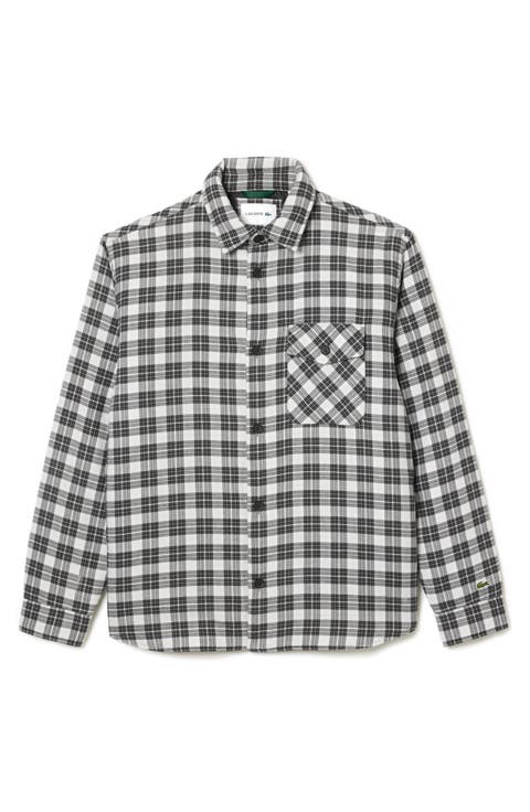Plaid Flannel Button-Up Overshirt
