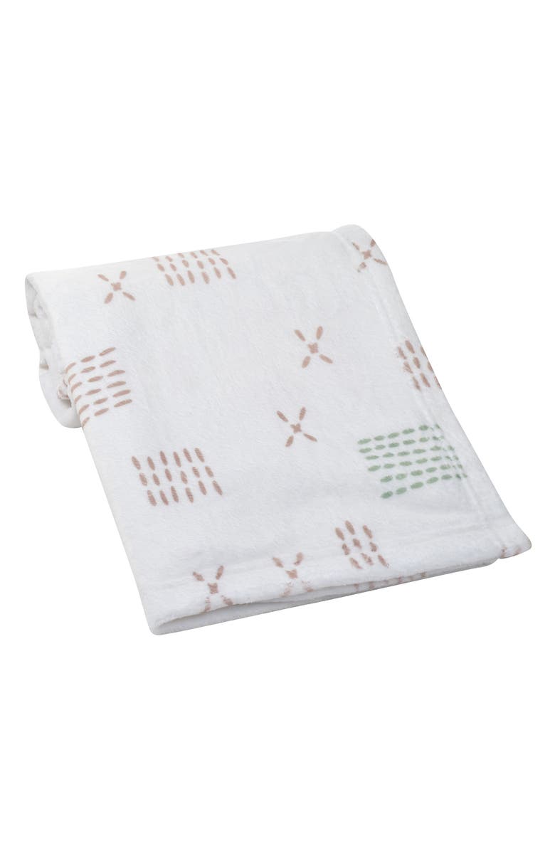 Bedtime Originals Farmyard Friends Soft White Fleece Baby Blanket, Alternate, color, Cream