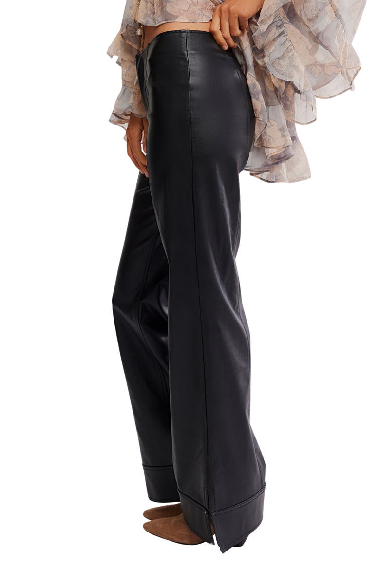 Glow Up Faux Leather Pants, Alternate, color, BLACK