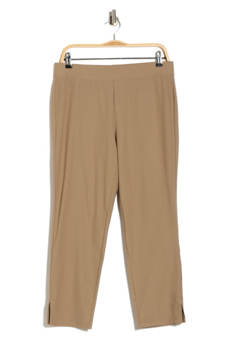 High Waist Slim Crop Pants, Alternate, color, COCOA