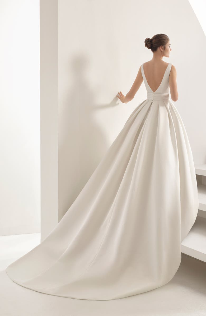 Rosa Clará Opulento Mikado Ballgown Wedding Dress, Alternate, color, 