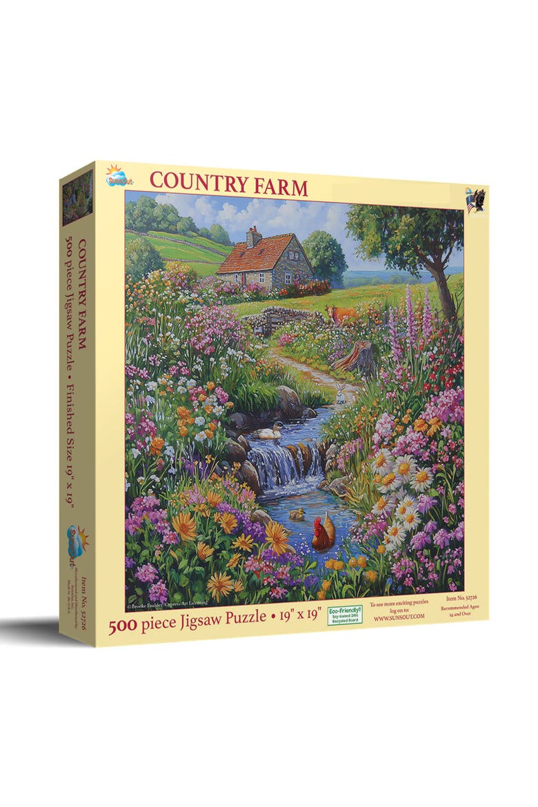 Country Farm 500 piece Jigsaw Puzzle for Adults, Main, color, Multicolor