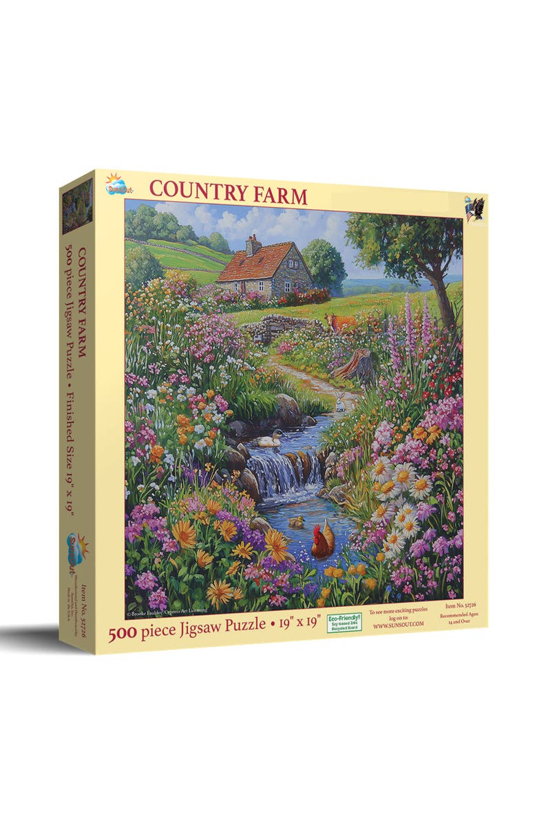 Sunsout Country Farm 500 piece Jigsaw Puzzle for Adults, Main, color, Multicolor