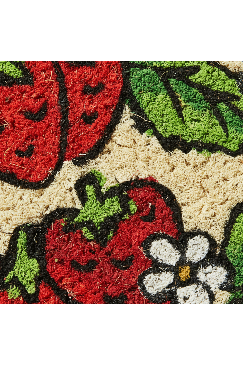 Strawberry Garden Coir Mat Multi Coir Summer, Alternate, color, Red