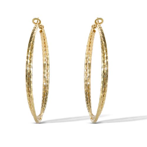 Jessica Simpson Womens Double Hoop Faceted Earrings In Gold