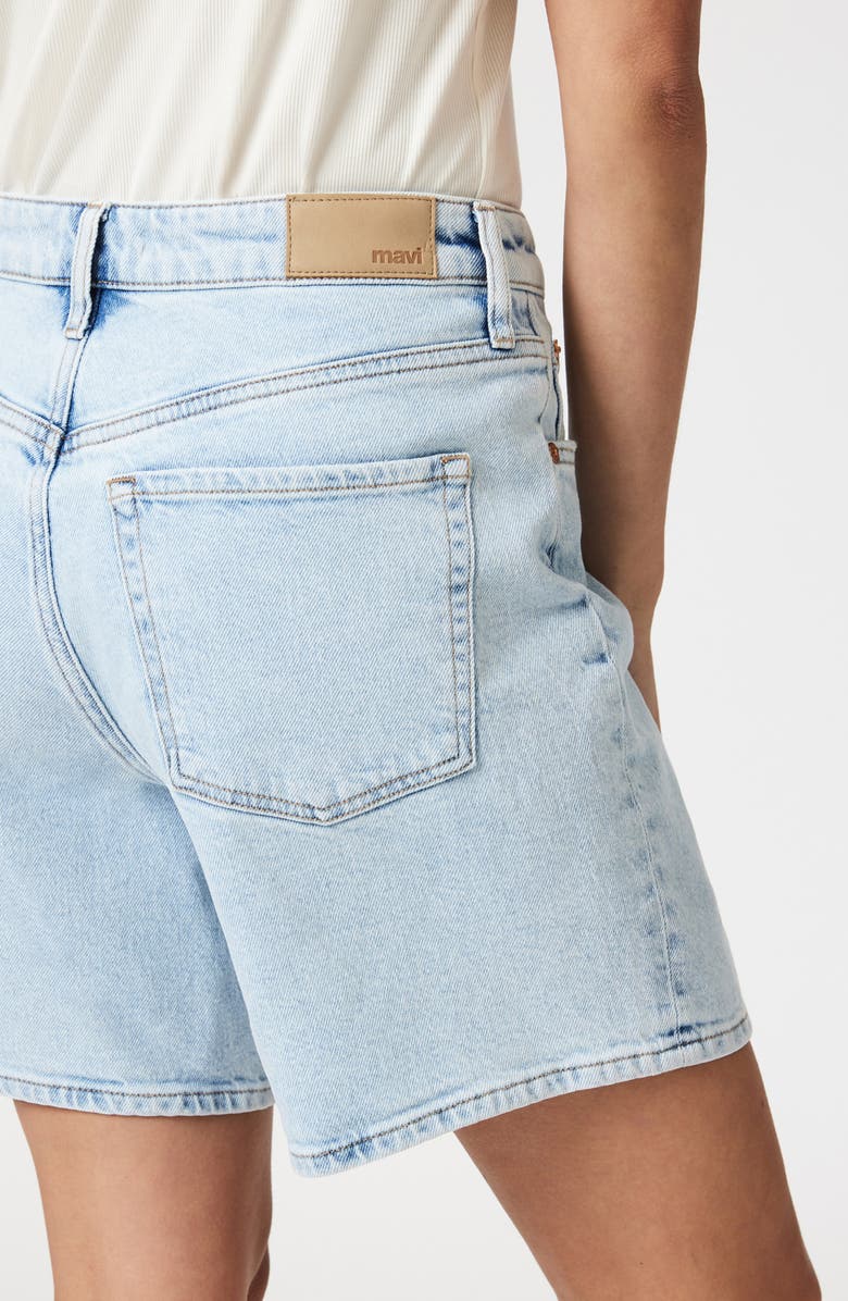 Mavi Jeans Heidi High Waist Relaxed Denim Shorts, Alternate, color, Bleached