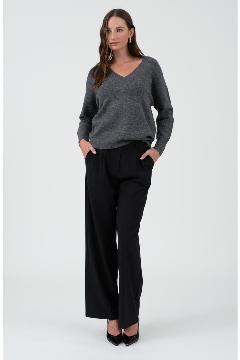 Drop Shoulder Sweater, Alternate, color, CHARCOAL