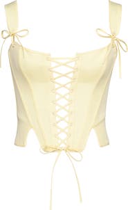 HOUSE OF CB Callie Reversible Stretch Pima Cotton Corset Top