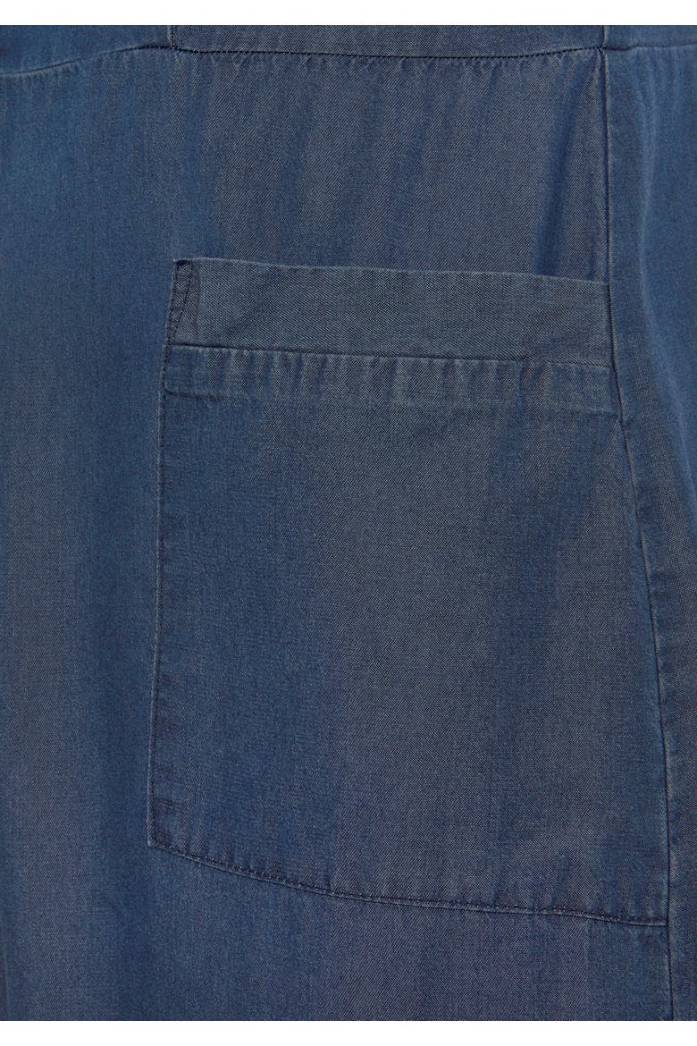 Denim Look Halterneck Jumpsuit, Alternate, color, Blue