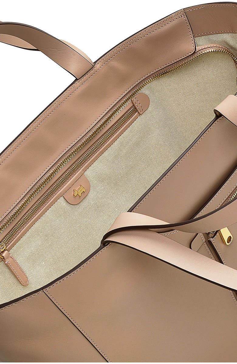Radley Pockets Icon Zip Leather Tote, Alternate, color, Silt