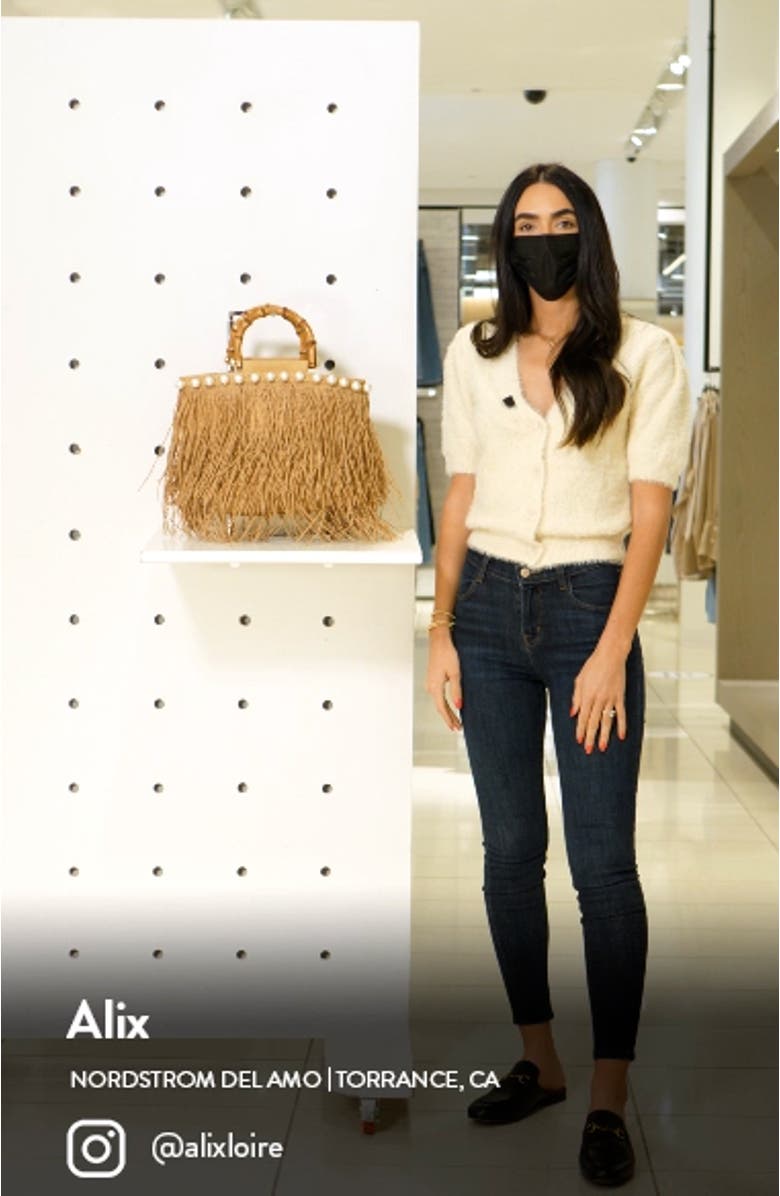 Kiki Fringe Straw Clutch, sales video thumbnail