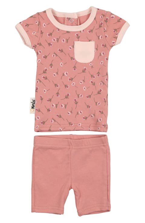 Floral Print T-Shirt & Shorts Set (Baby)