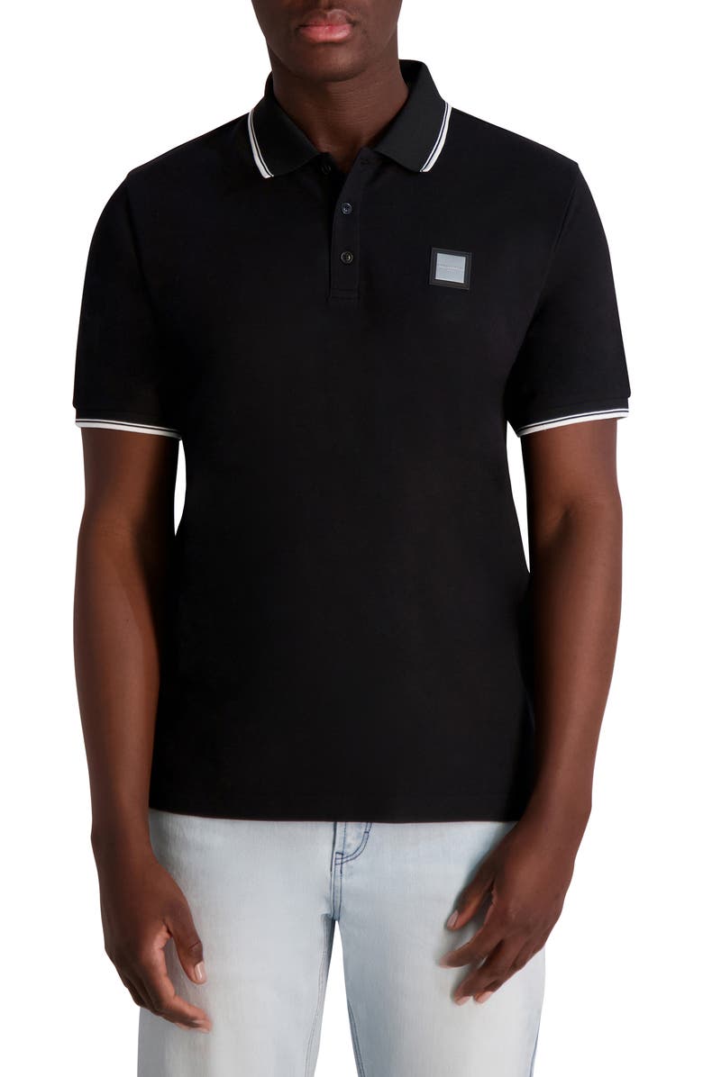 KARL LAGERFELD PARIS Core Karl Tipped Polo, Main, color,