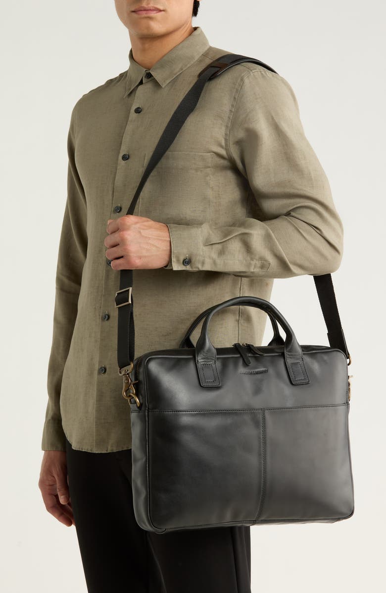 Johnston & Murphy Hunter Briefcase, Alternate, color, Black