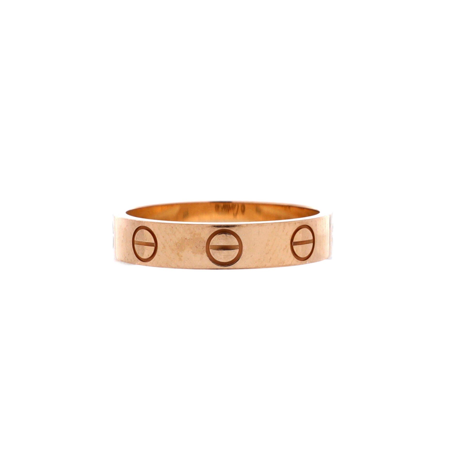 Love Wedding Band Ring 18K Rose Gold, Main, color, Metallic Gold