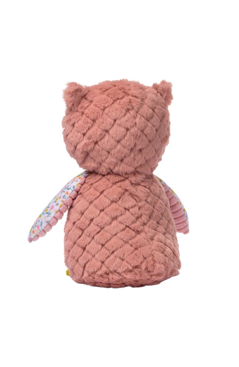 Lambs & Ivy Little Garden Textured Floral Plush Owl Stuffed Animal Toy - Twiggy, Alternate, color, Pink