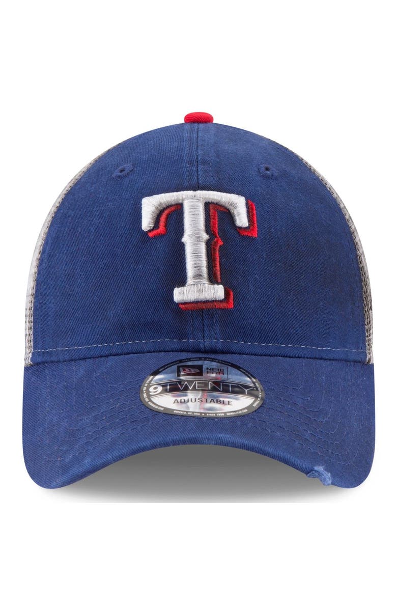 New Era Men's New Era Royal Texas Rangers Team Rustic 9TWENTY Trucker Adjustable Hat, Alternate, color, 
